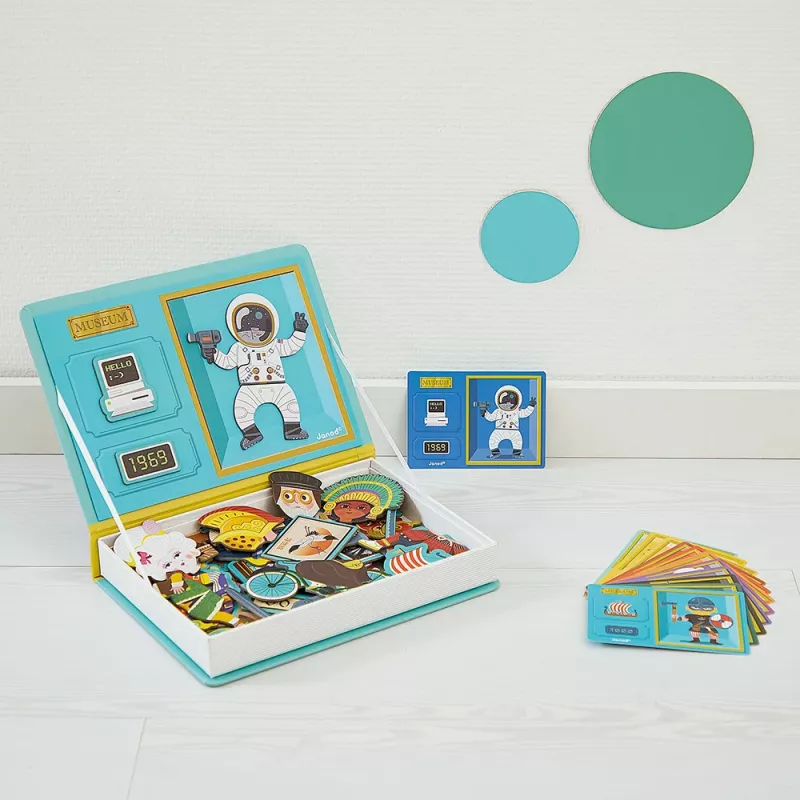Janod Magnetibook Historia - magnetisch educatief speelgoed voor kinderen van 3-8 jaar