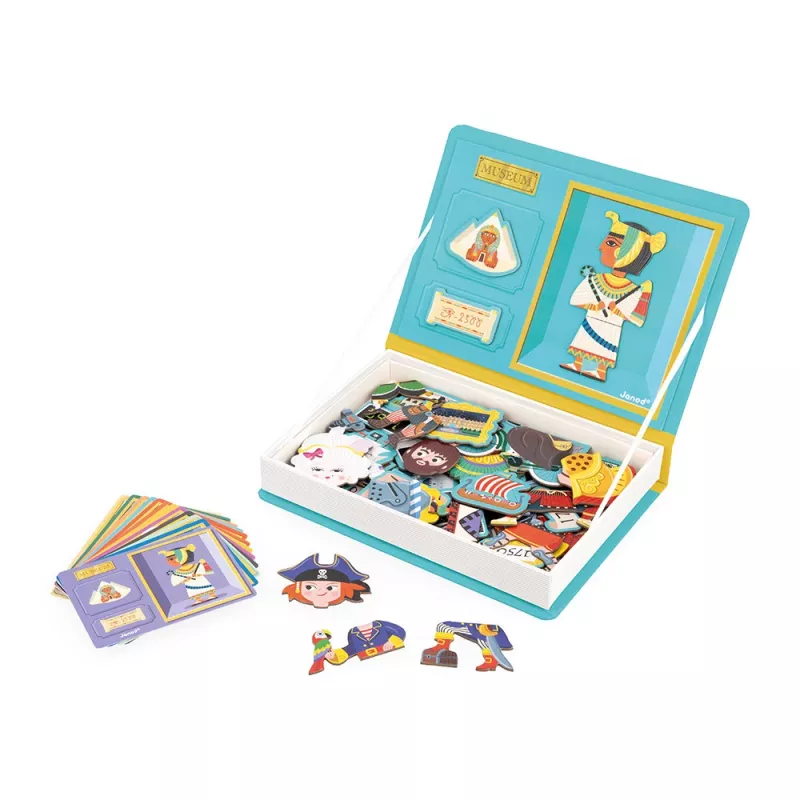 Janod Magnetibook Historia - magnetisch educatief speelgoed voor kinderen van 3-8 jaar