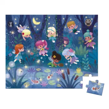 Janod Feeën- en waterlelies magneetset in koffer, 36 stukjes