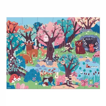 Janod Forest glow-in-the-dark puzzel met UV-lamp 24 stukjes