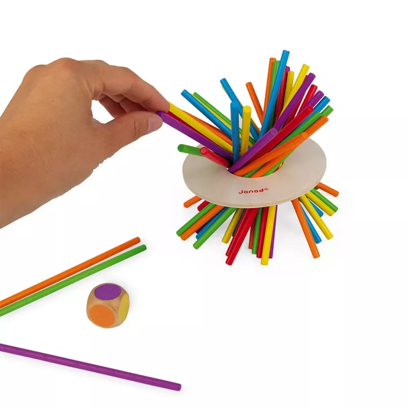 Janod Crazy Sticks balancespel - houten behendigheidsspel voor 1-4 spelers, meerkleurig