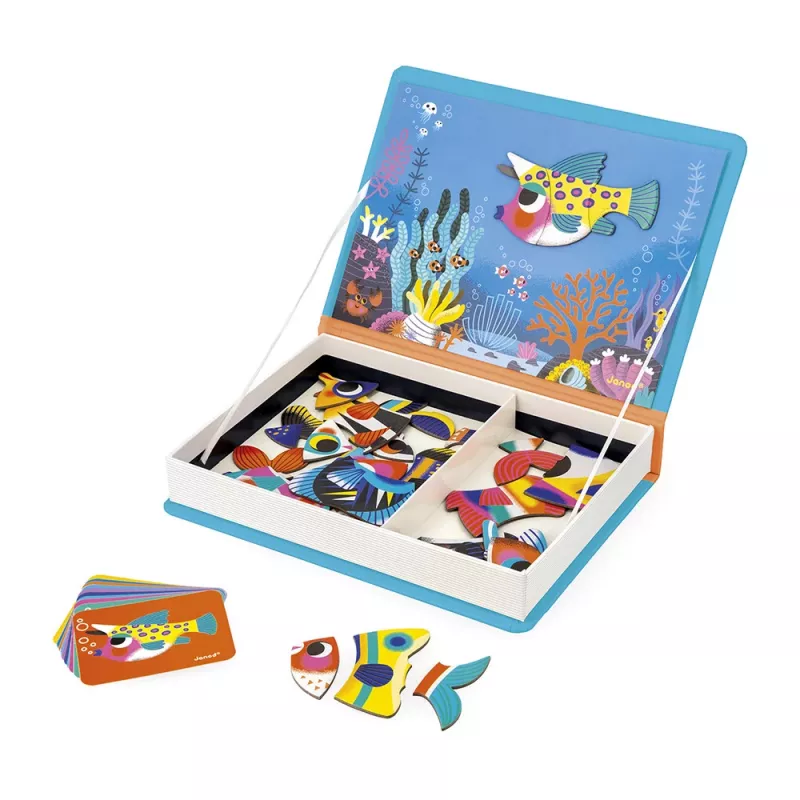 Janod Magnetibook Tropische vissen magnetisch puzzelboek 3+