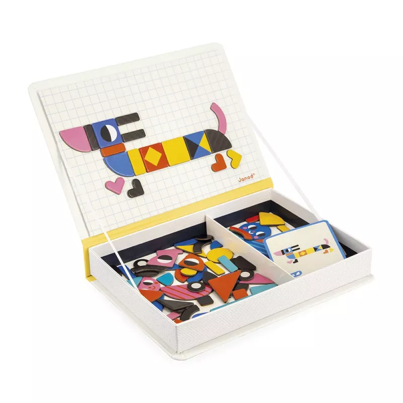 Janod Magnetibook Vormen magnetisch educatief speelgoed 43 stukjes 10 kaarten vanaf 3 jaar (uitgave 2026)
