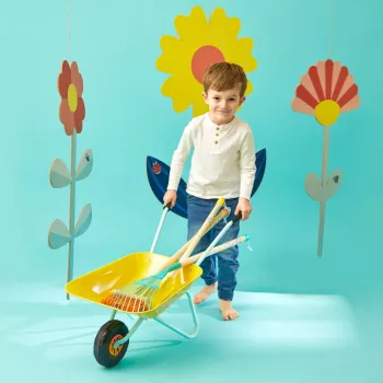 Janod Little Gardener metalen kruiwagen voor kinderen 2+