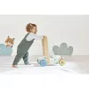 Janod Pure schuif-loopwagen met bouwstenen en vormensorteerder, 12 m+