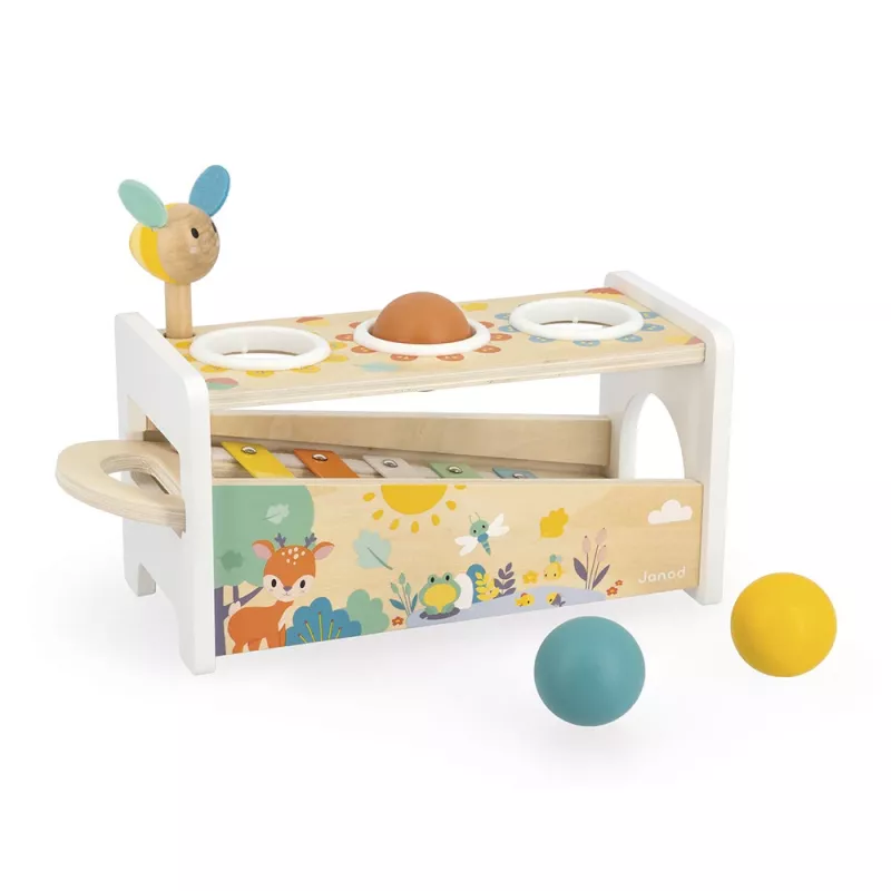 Janod Pure houten xylofoon met kogelbaan