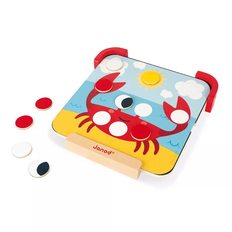 Janod magnetische houten puzzel - kleuren leren