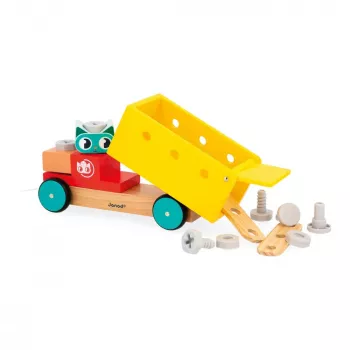 Janod Brico'Kids 2+ Trek- en Bouwvrachtwagen