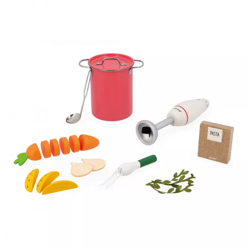 Janod Houten Soepkookset met Mixer en Accessoires 3+