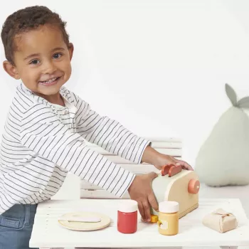 Janod Houten Ontbijtset met Toaster en 12 Accessoires Shiny Grandma 3+