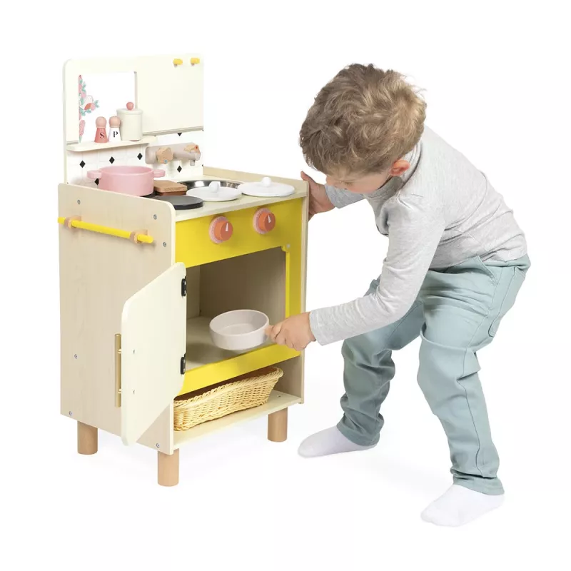 Janod Houten Speelkeuken met 10 Accessoires Shiny Grandma 3+