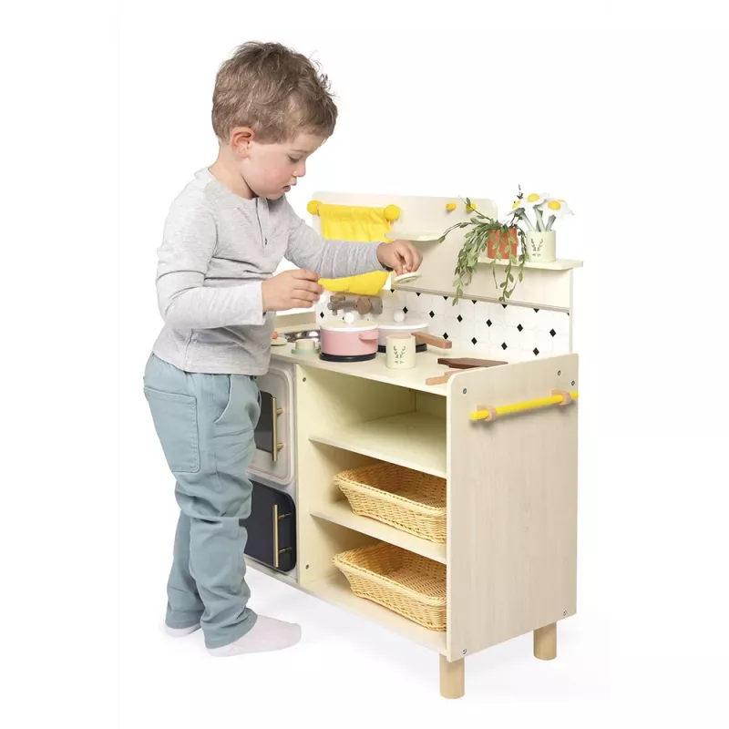 Janod Grote Houten Keuken met 19 Accessoires Shiny Grandma 3+
