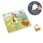 Janod Pure Sensorische Houten Puzzel Boerderijdieren 7 stuks