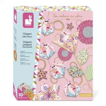 Janod Origami kit - Creatief papiergevouwen speelgoed voor kinderen - 24 vellen, 12 diermodellen - Les Ateliers du Calme