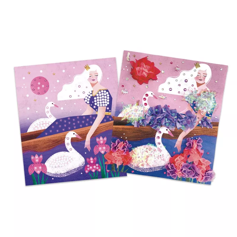 Janod Creatieve knutselset - Prinsessen met ruches, glitter & strassstenen 7+