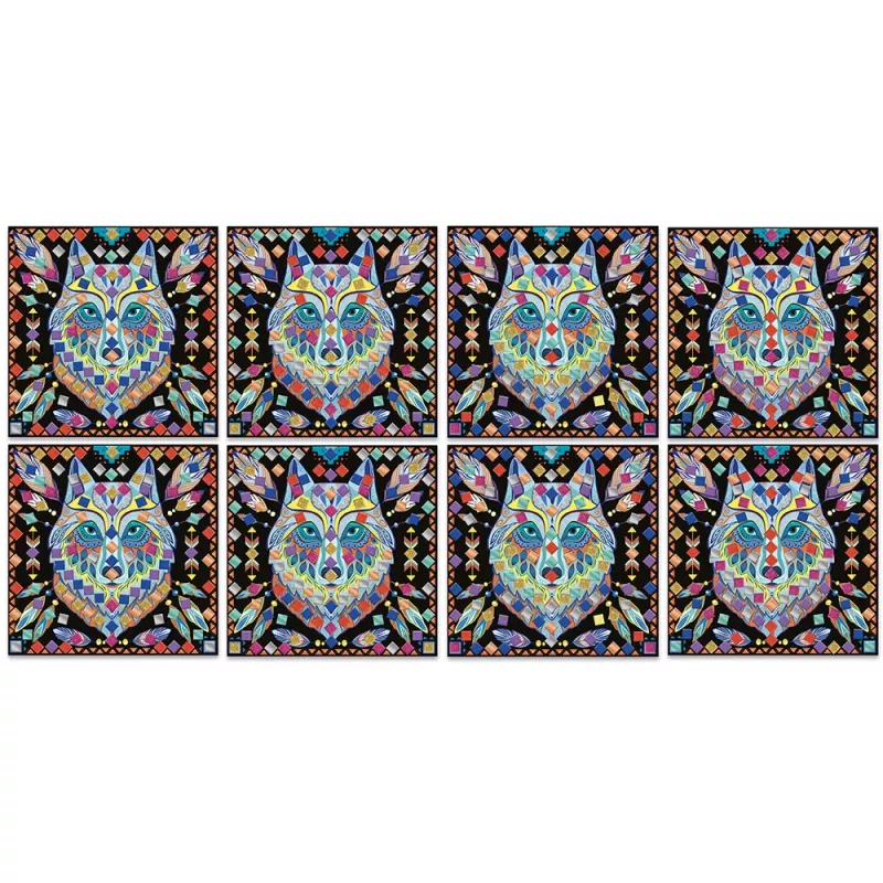 Janod Creatieve mozaïekset Mandala Party Friends 5-8 jaar