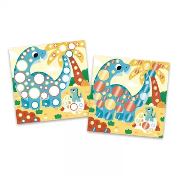 Janod My Arts & Crafts 3+ creatieve sticker kunstset met metallic ronde stickers