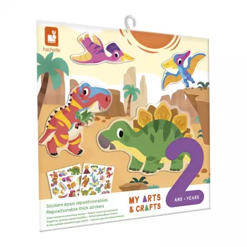 Janod My Arts & Crafts Dinosaur herbruikbare stickerset voor peuters 2+