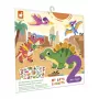 Janod My Arts & Crafts Dinosaur herbruikbare stickerset voor peuters 2+