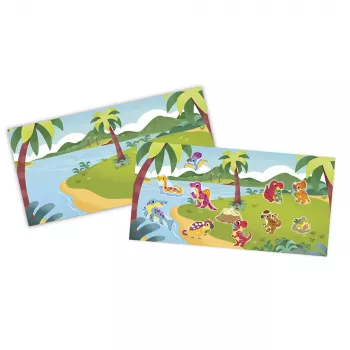 Janod My Arts & Crafts Dinosaur herbruikbare stickerset voor peuters 2+