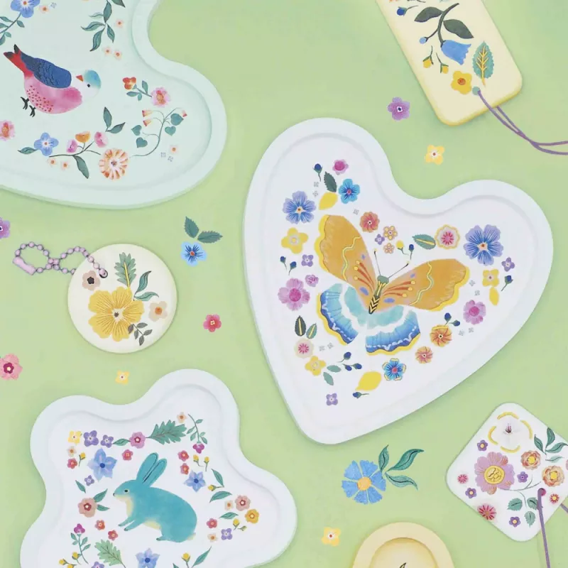 Janod Creatieve set gieten en beschilderen 16 ornamenten bloementuin 7+
