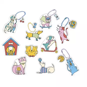 Janod DIY krimpfolie kunstset - Katten & honden - 10 ornamenten - vanaf 7 jaar