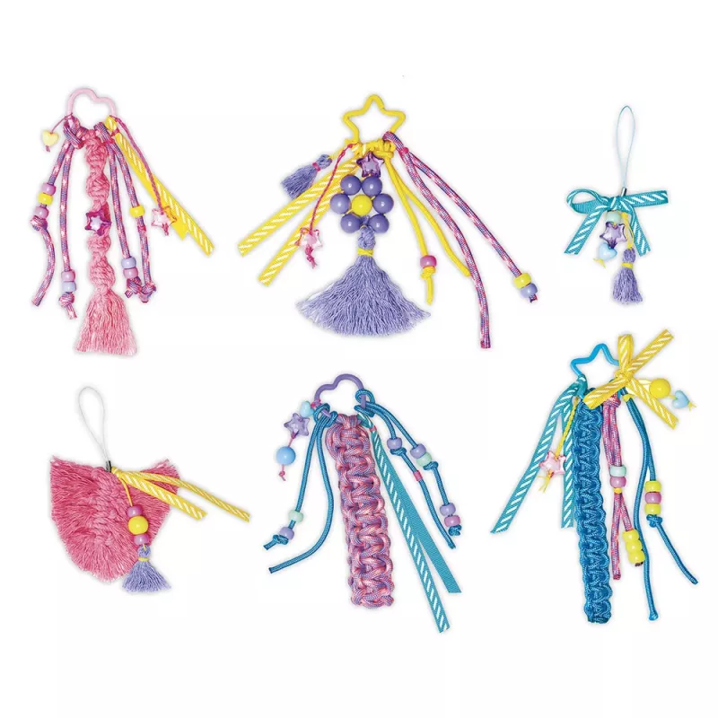 Janod DIY bag charm creatieve set voor sleutelhangers, vilt knutselset, vanaf 7 jaar