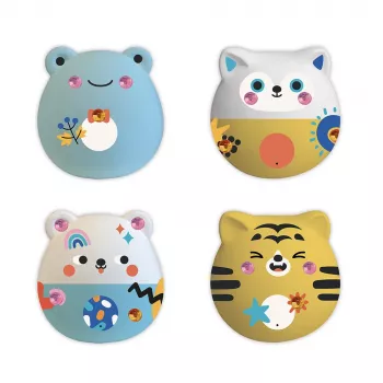 Janod creatieve set gips dierfiguren decoratie 4 stuks 6+