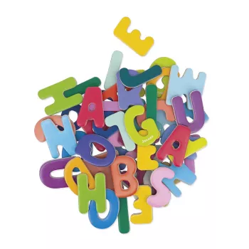 Janod magnetische houten letters alfabet 52 delen 3+