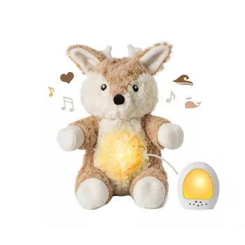 Cloud B Love Light Buddies Finley Fawn rustgevend knuffel met nachtlampje en geluidsmachine