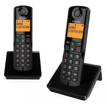 Alcatel S280 DUO snoerloze DECT-telefoon met antwoordapparaat - 2 handsets, zwart