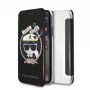 Karl Lagerfeld KLFLBKPXKSB Signature Glitter bookcase voor iPhone X/Xs, zwart
