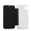 Karl Lagerfeld KLFLBKPXKSB Signature Glitter bookcase voor iPhone X/Xs, zwart