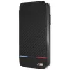 BMW M Carbon Tricolor Stripe bookcase voor Apple iPhone XS Max - zwart