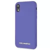 Karl Lagerfeld KLHCI61SLVOG siliconen hardcase voor Apple iPhone Xr - violet