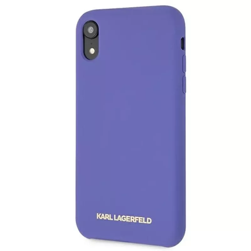 Karl Lagerfeld KLHCI61SLVOG siliconen hardcase voor Apple iPhone Xr - violet