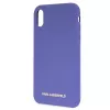 Karl Lagerfeld KLHCI61SLVOG siliconen hardcase voor Apple iPhone Xr - violet
