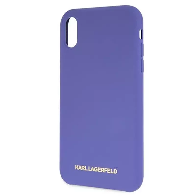 Karl Lagerfeld KLHCI61SLVOG siliconen hardcase voor Apple iPhone Xr - violet