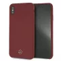 Mercedes-Benz MEHCI65SILRE siliconen hardcase voor Apple iPhone Xs Max, rood