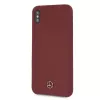 Mercedes-Benz MEHCI65SILRE siliconen hardcase voor Apple iPhone Xs Max, rood