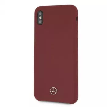 Mercedes-Benz MEHCI65SILRE siliconen hardcase voor Apple iPhone Xs Max, rood
