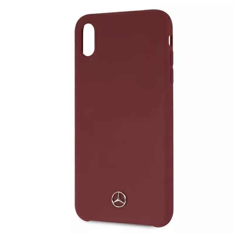 Mercedes-Benz MEHCI65SILRE siliconen hardcase voor Apple iPhone Xs Max, rood