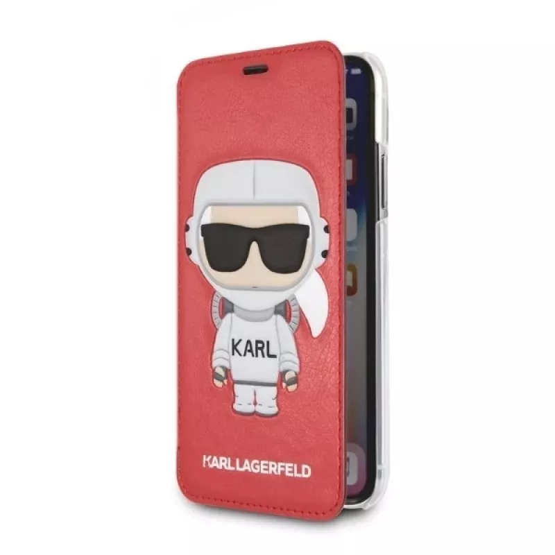 Karl Lagerfeld KLFLBKPXKSCORE iPhone X/XS bookcase rood Karl Space Cosmonaut