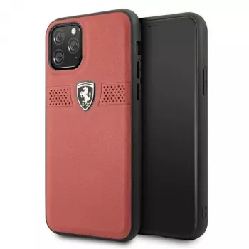 Ferrari Off Track leren hardcase voor Apple iPhone 11 Pro - rood