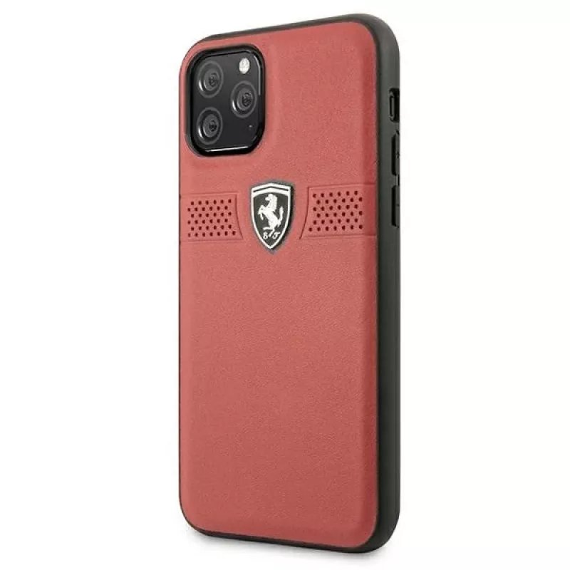 Ferrari Off Track leren hardcase voor Apple iPhone 11 Pro - rood