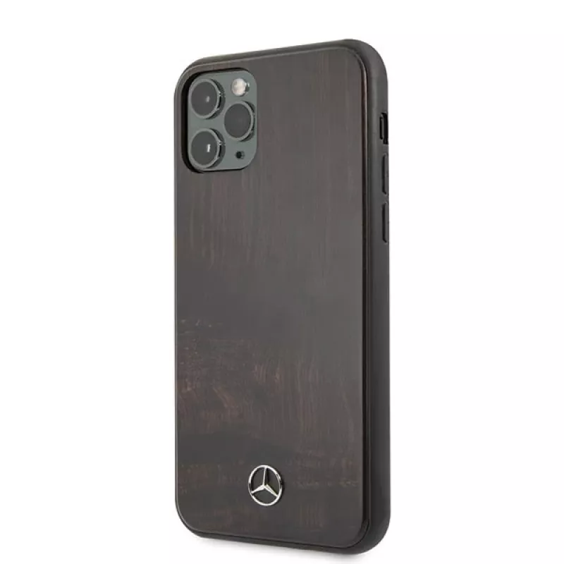Mercedes-Benz MEHCN58VWOBR iPhone 11 Pro hardcase Wood Line Rosewood bruin