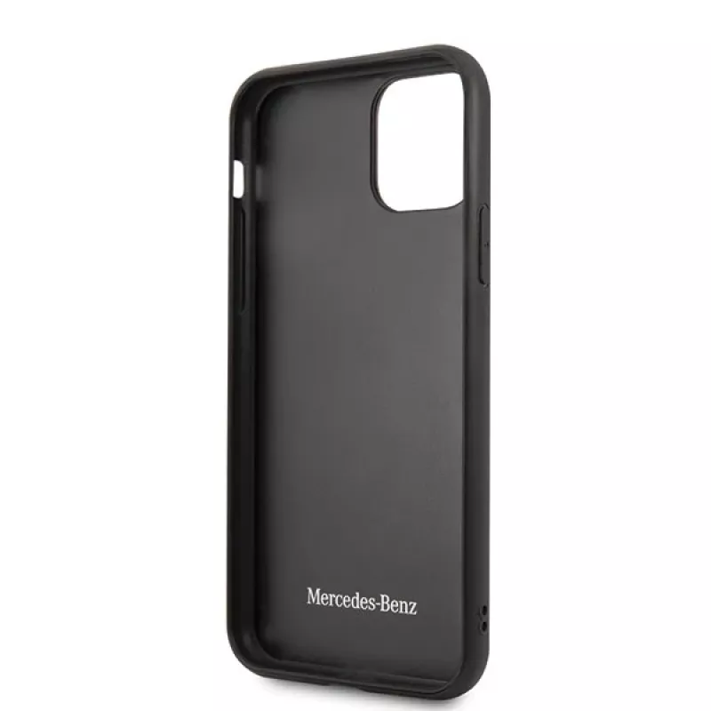 Mercedes-Benz Wood Line Walnut hardcase voor Apple iPhone 11 Pro Max - bruin