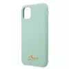 Guess GUHCN58LSLMGG iPhone 11 Pro groene siliconen hardcase met vintage gouden logo