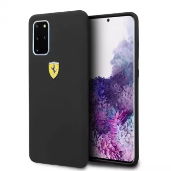 Ferrari hardcase FESSIHCS67BK siliconen achterkantcover voor Samsung Galaxy S20+ (G985) - zwart