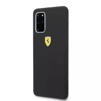 Ferrari hardcase FESSIHCS67BK siliconen achterkantcover voor Samsung Galaxy S20+ (G985) - zwart
